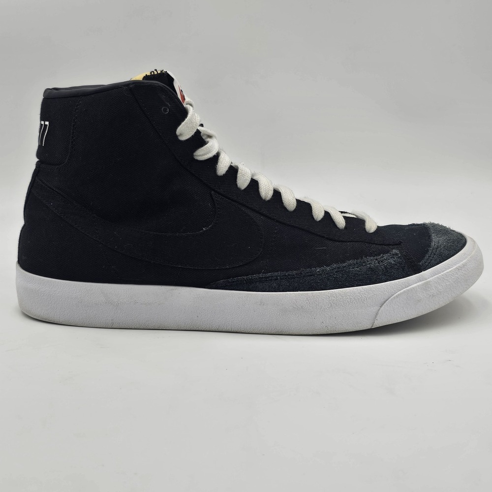 Nike Shoes Mens US 12 Blazer 1977 Black Canvas Gray White Sneakers CD8238-001